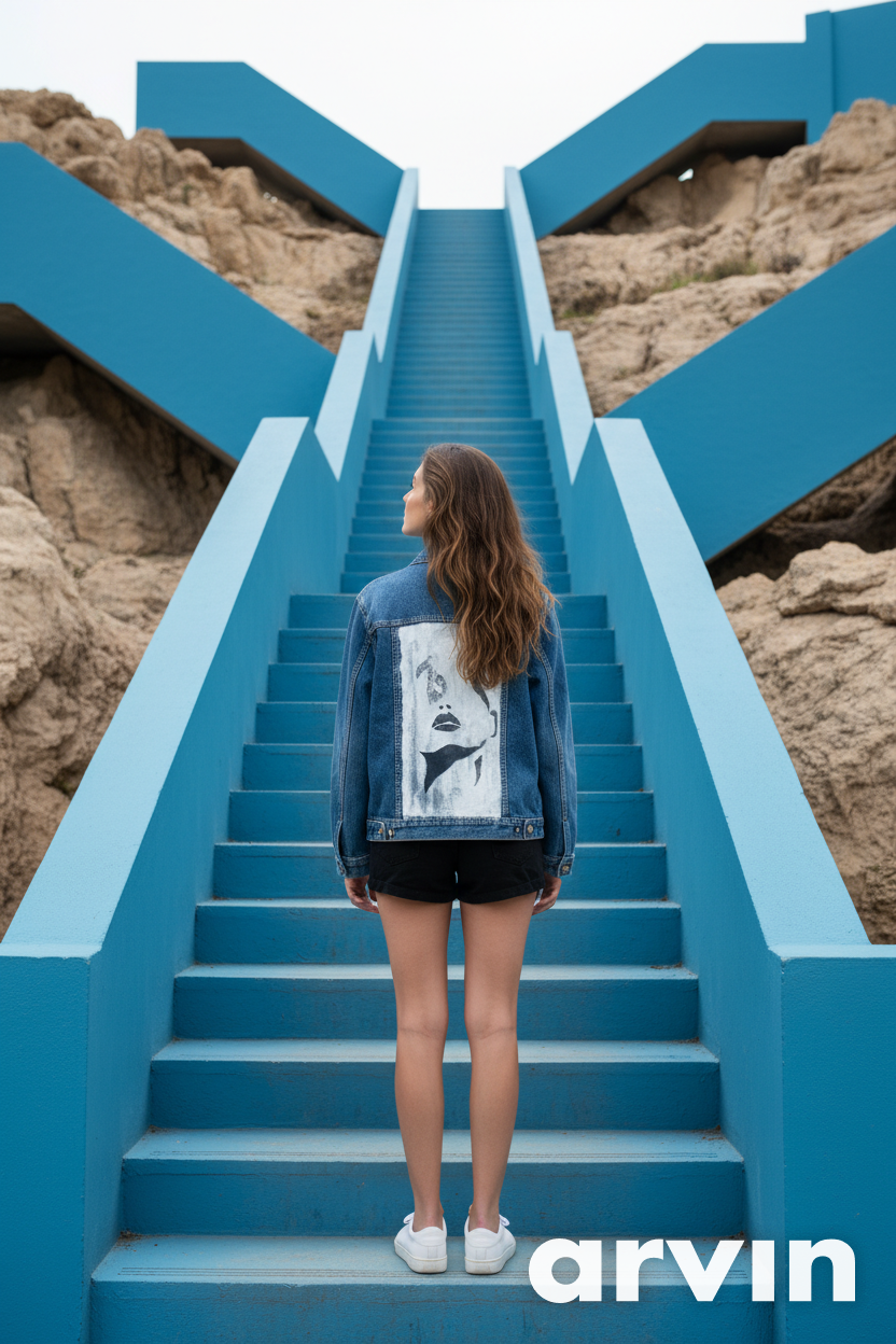 Jeansjacke "007" – Unikat 003 von Anna Zora