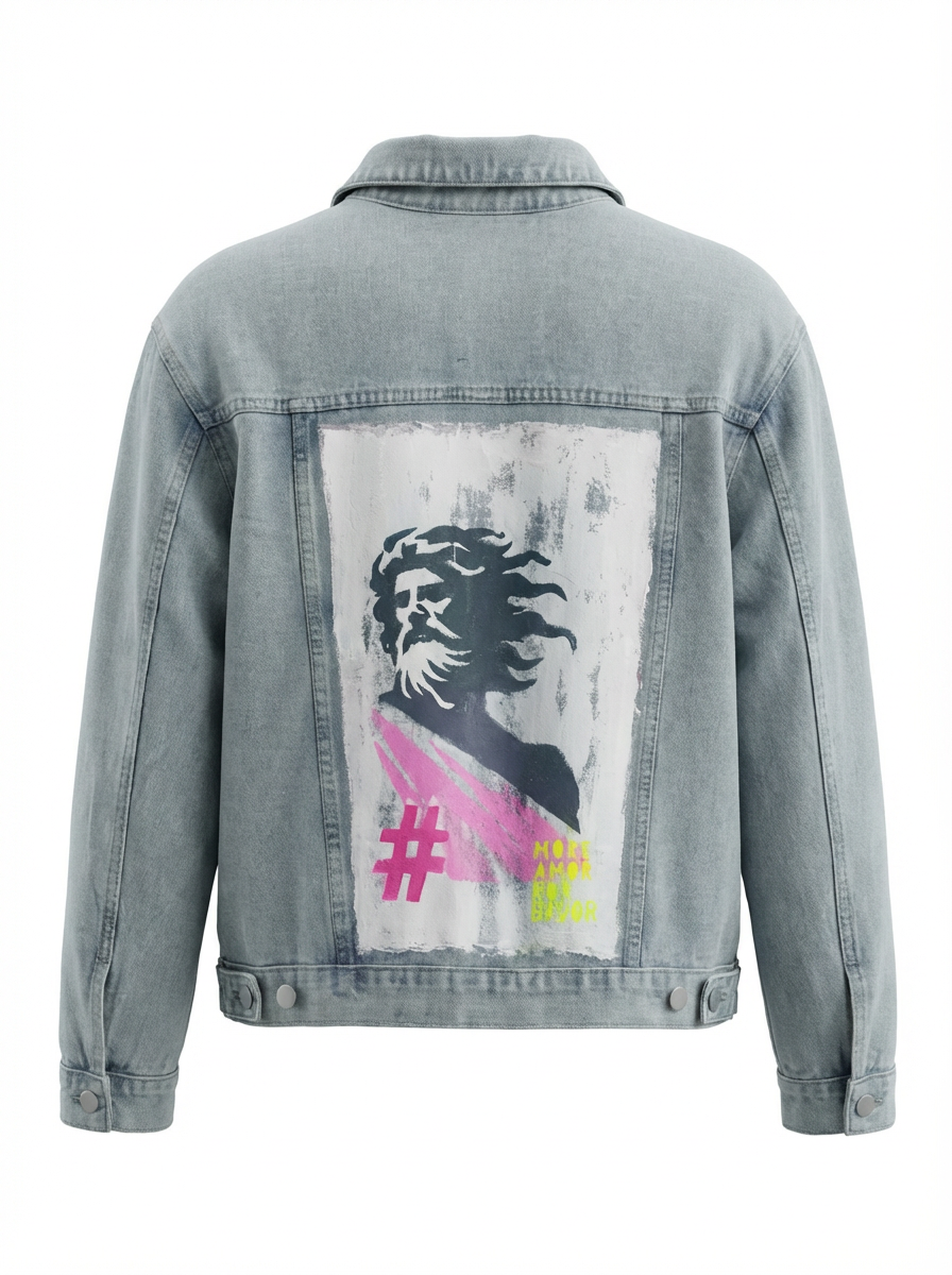 Jeansjacke "Hercules" – Unikat 002 von Anna Zora