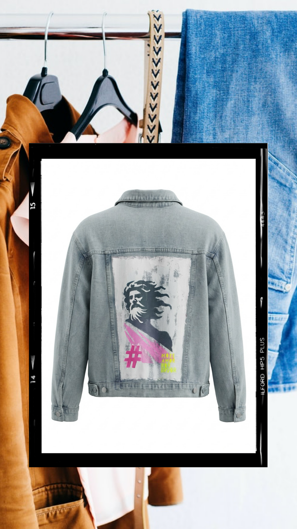 Jeansjacke "Hercules" – Unikat 002 von Anna Zora
