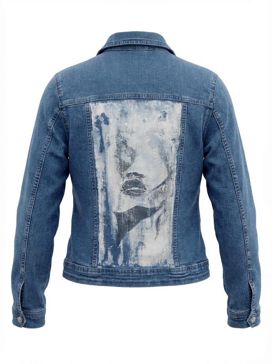 Jeansjacke "007" – Unikat 003 von Anna Zora