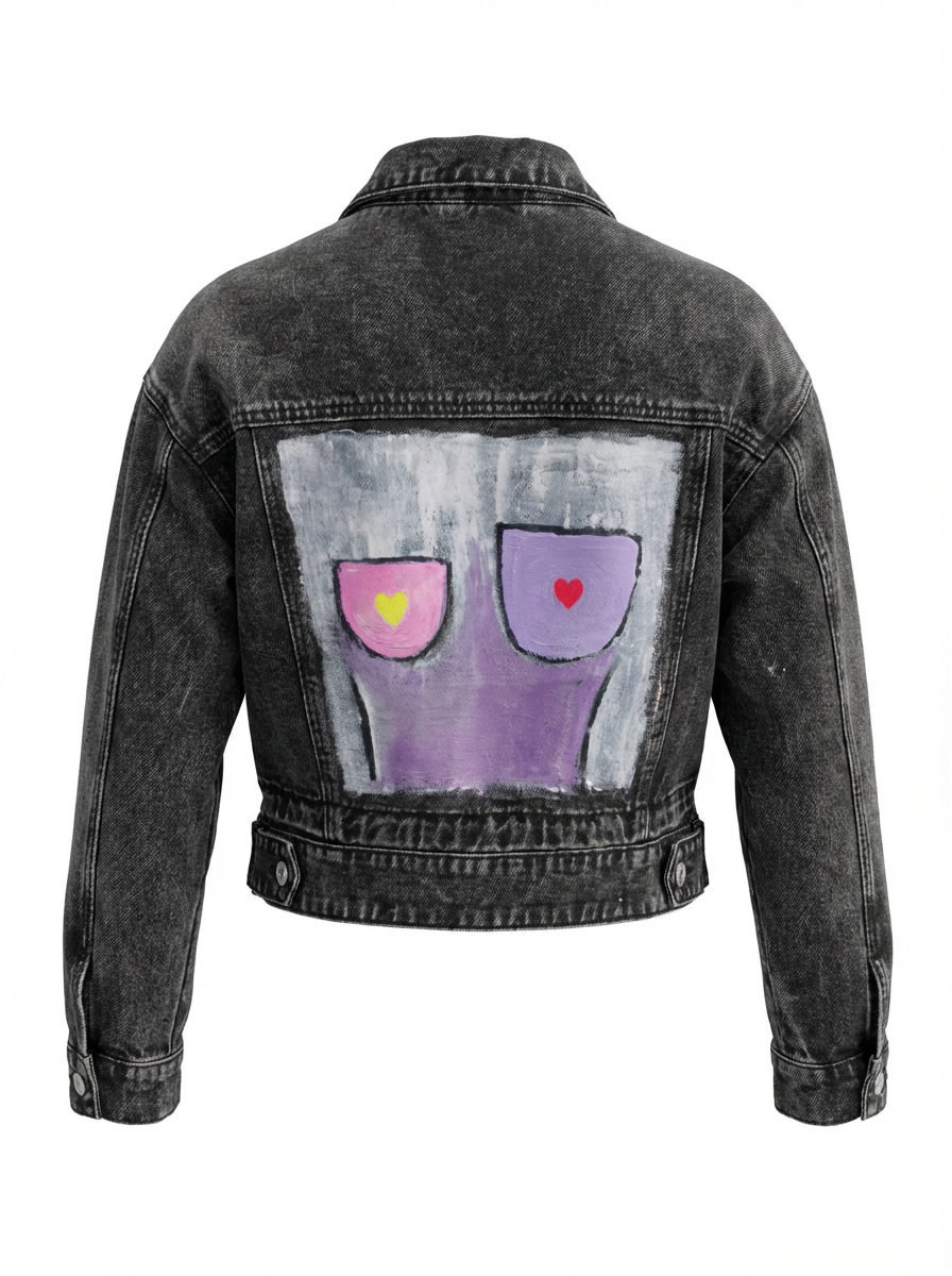 Jeansjacke "Abstract" - Unikat 005 von Anna Zora