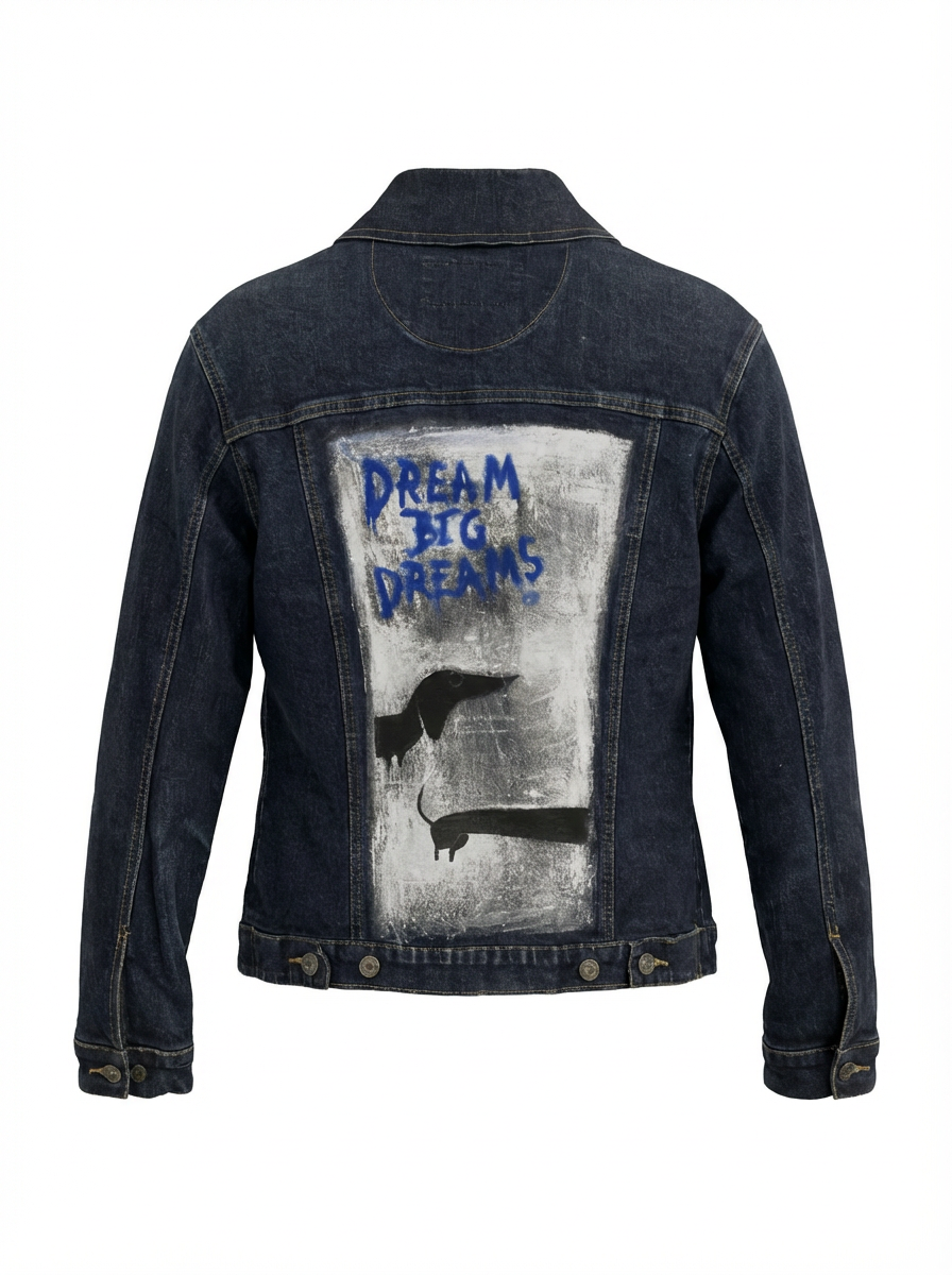 Jeansjacke - "Big Dreams" 010 Unikat von Anna Zora