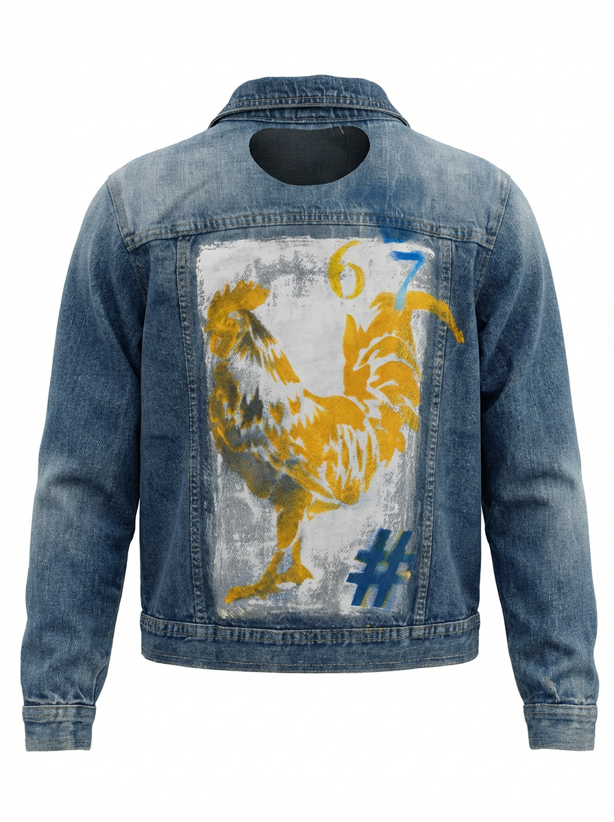 Kinder Jeansjacke "6/7"- Unikat 008 von Anna Zora