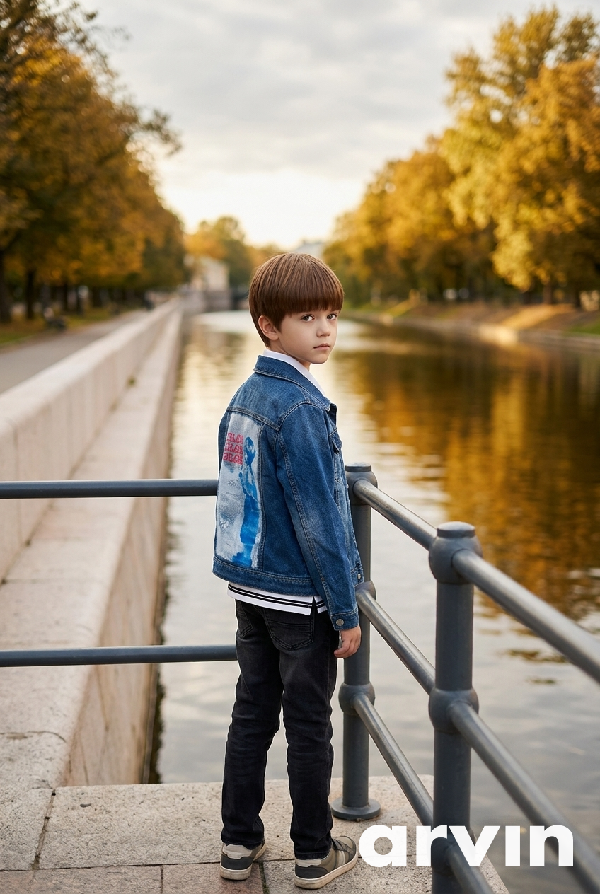 Kinder Jeansjacke "BlahKids"- Unikat 013 von Anna Zora (Kopie)