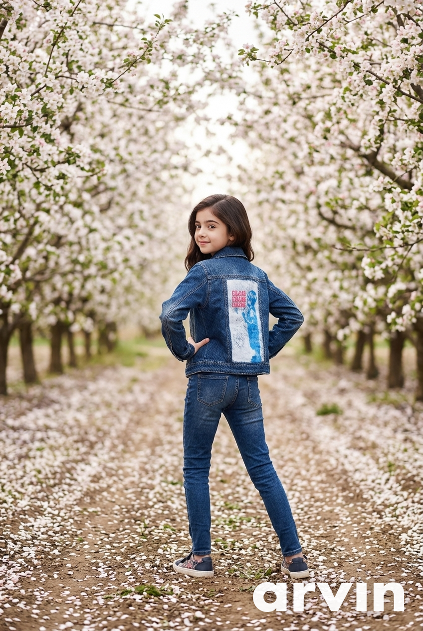 Kinder Jeansjacke "BlahKids"- Unikat 013 von Anna Zora (Kopie)