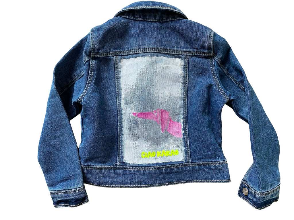 Kinder Jeansjacke "dogs Ciao Kakao" - Unikat 012 von Anna Zora