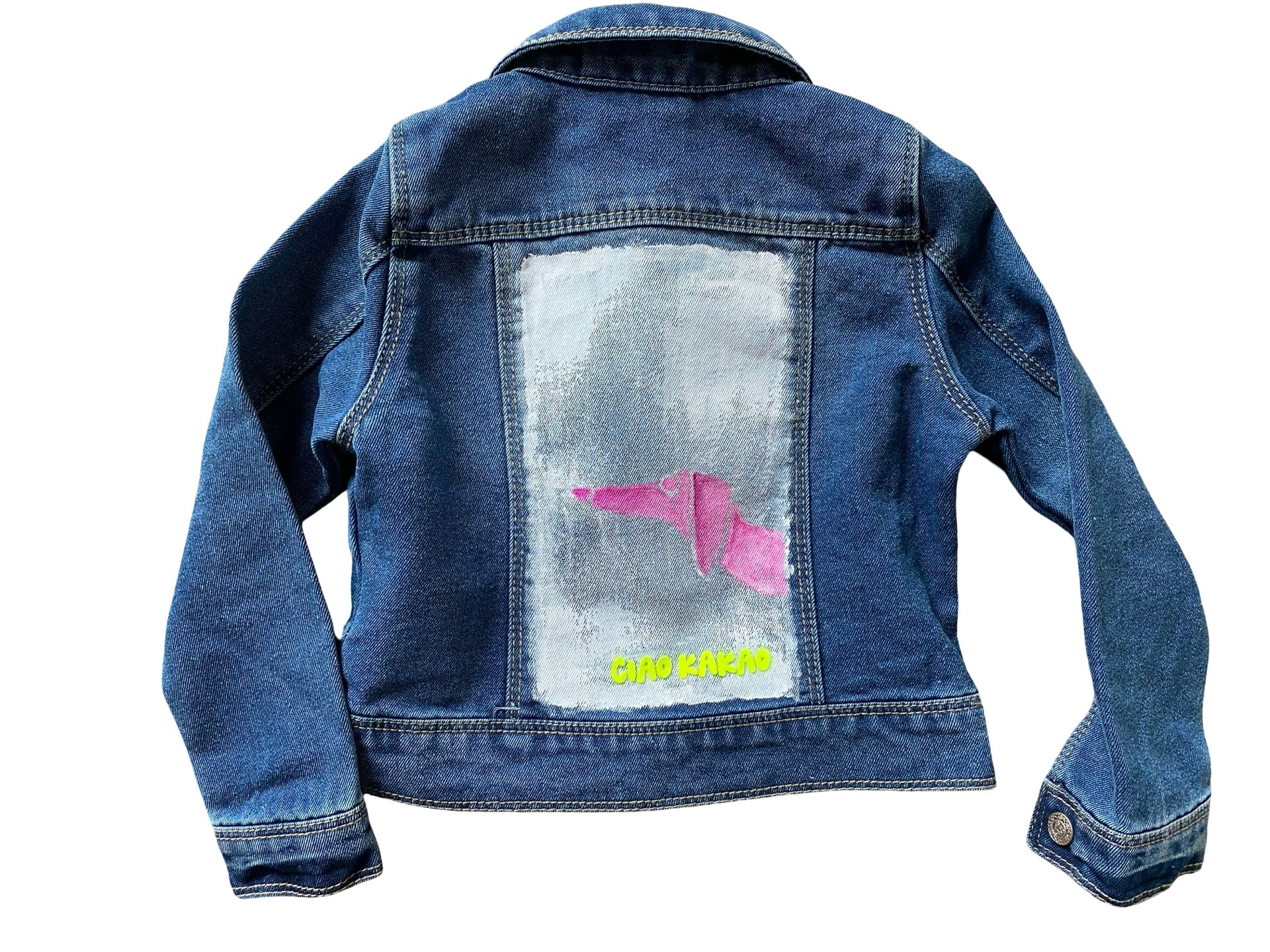 Kinder Jeansjacke "dogs Ciao Kakao" - Unikat 012 von Anna Zora